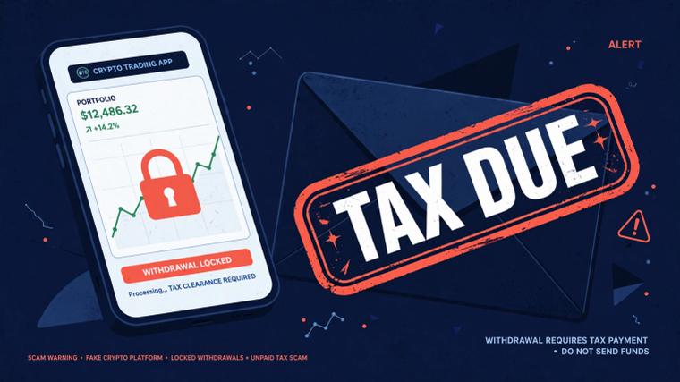 Fake Crypto Trading Apps Lock Withdrawals and Demand Taxes or Fees: FBI Warning featured image