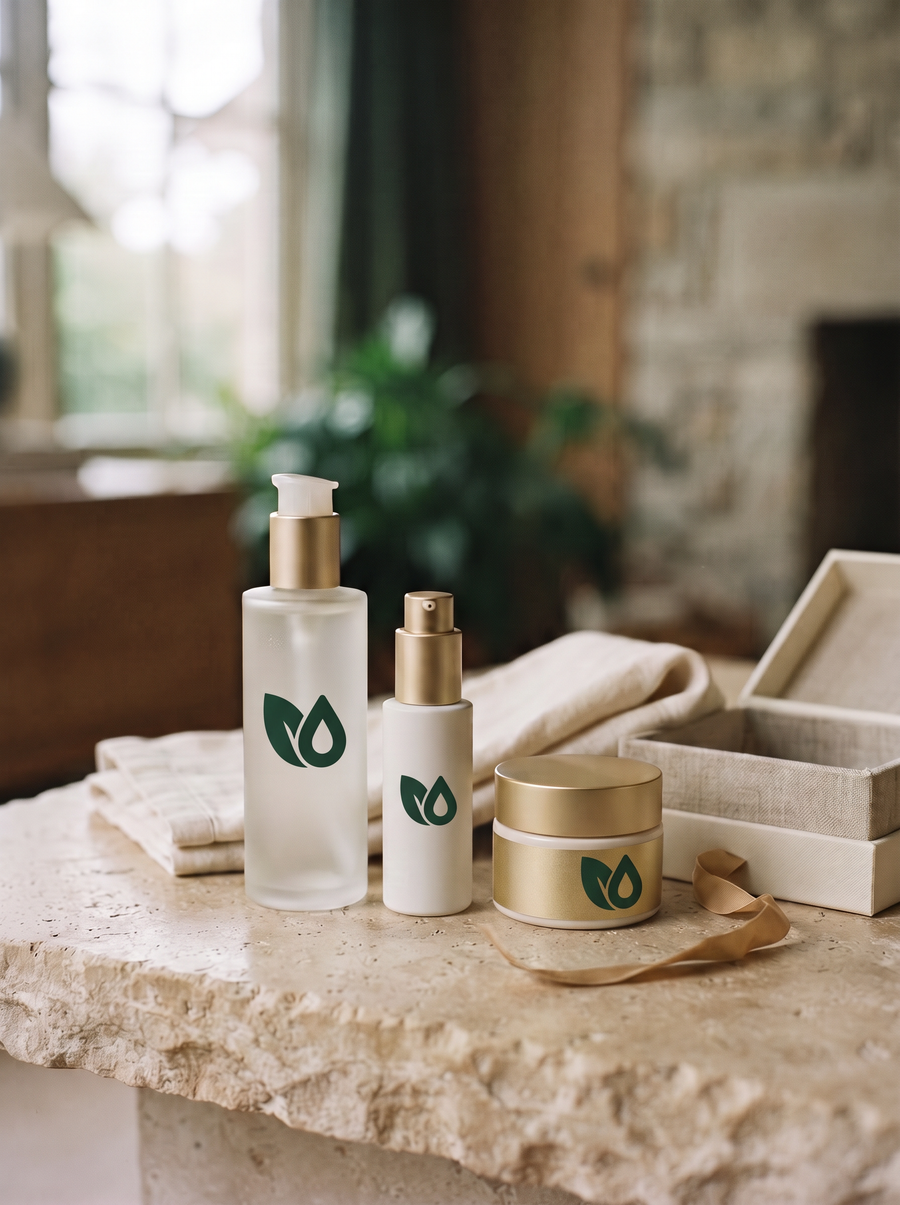 Velmora Daily Ritual Set with cleanser, serum, and moisturizer