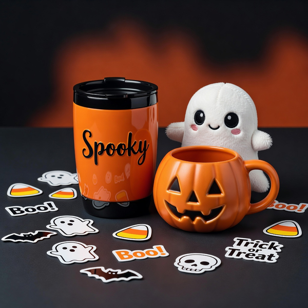 Halloween seasonal tumblers and gifts