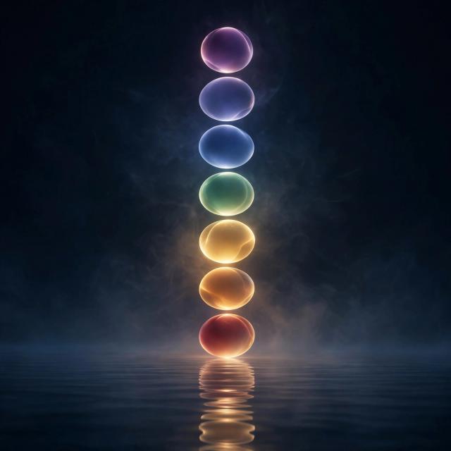 Celestial editorial artwork for chakra and energy balancing