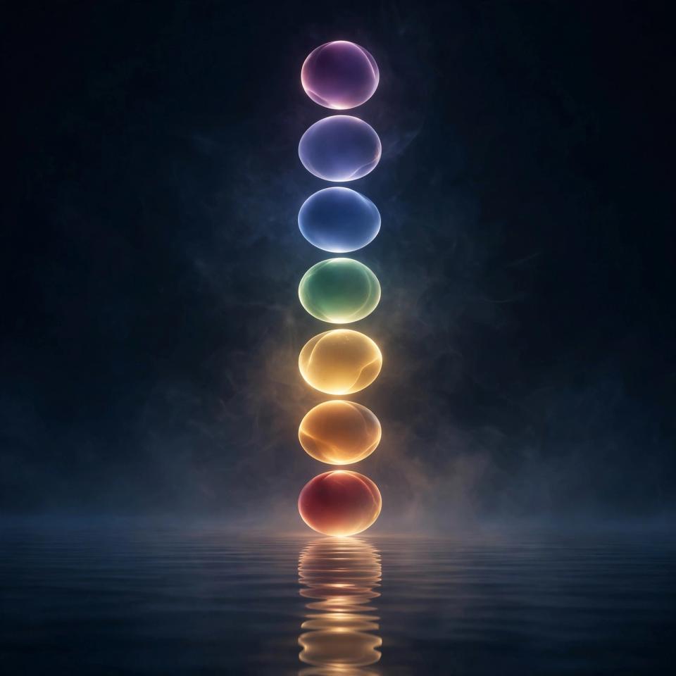 Celestial editorial artwork for chakra and energy balancing
