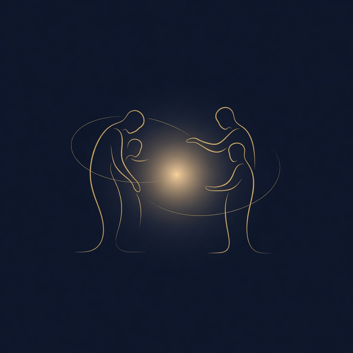 Celestial editorial artwork for family relationship guidance