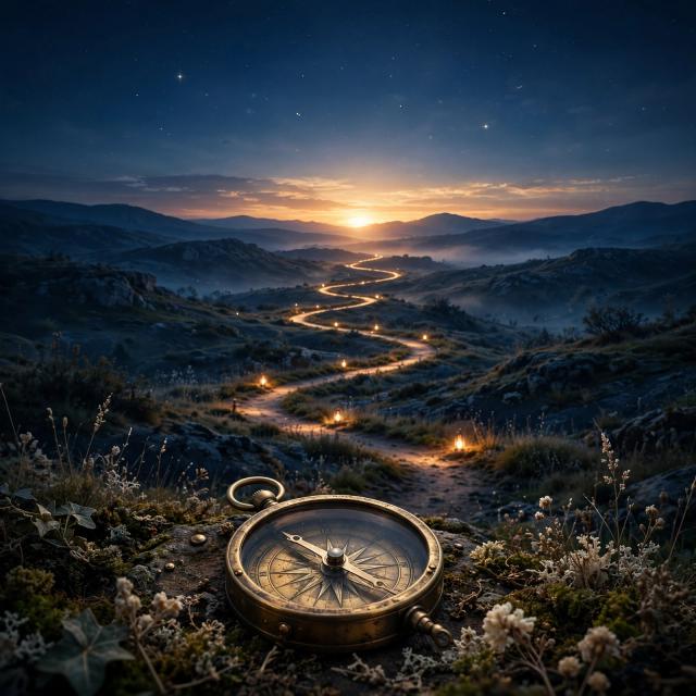 Celestial editorial artwork for life-path guidance