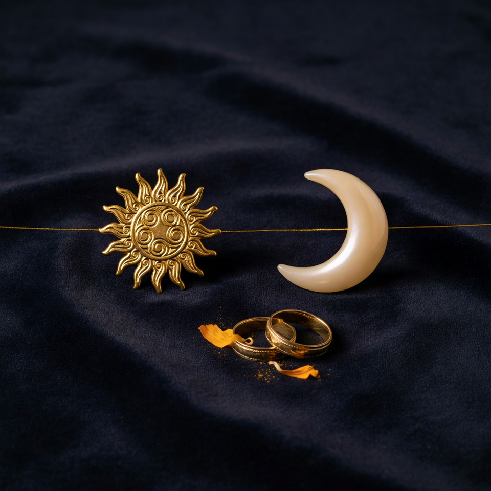 Celestial editorial artwork for marriage and relationship guidance