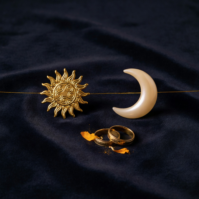 Celestial editorial artwork for marriage and relationship guidance