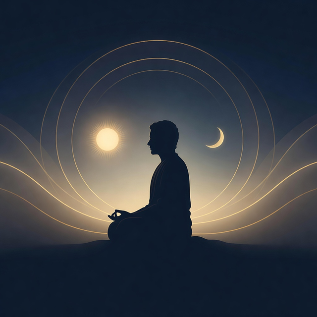 Celestial editorial artwork for meditation and mantra guidance