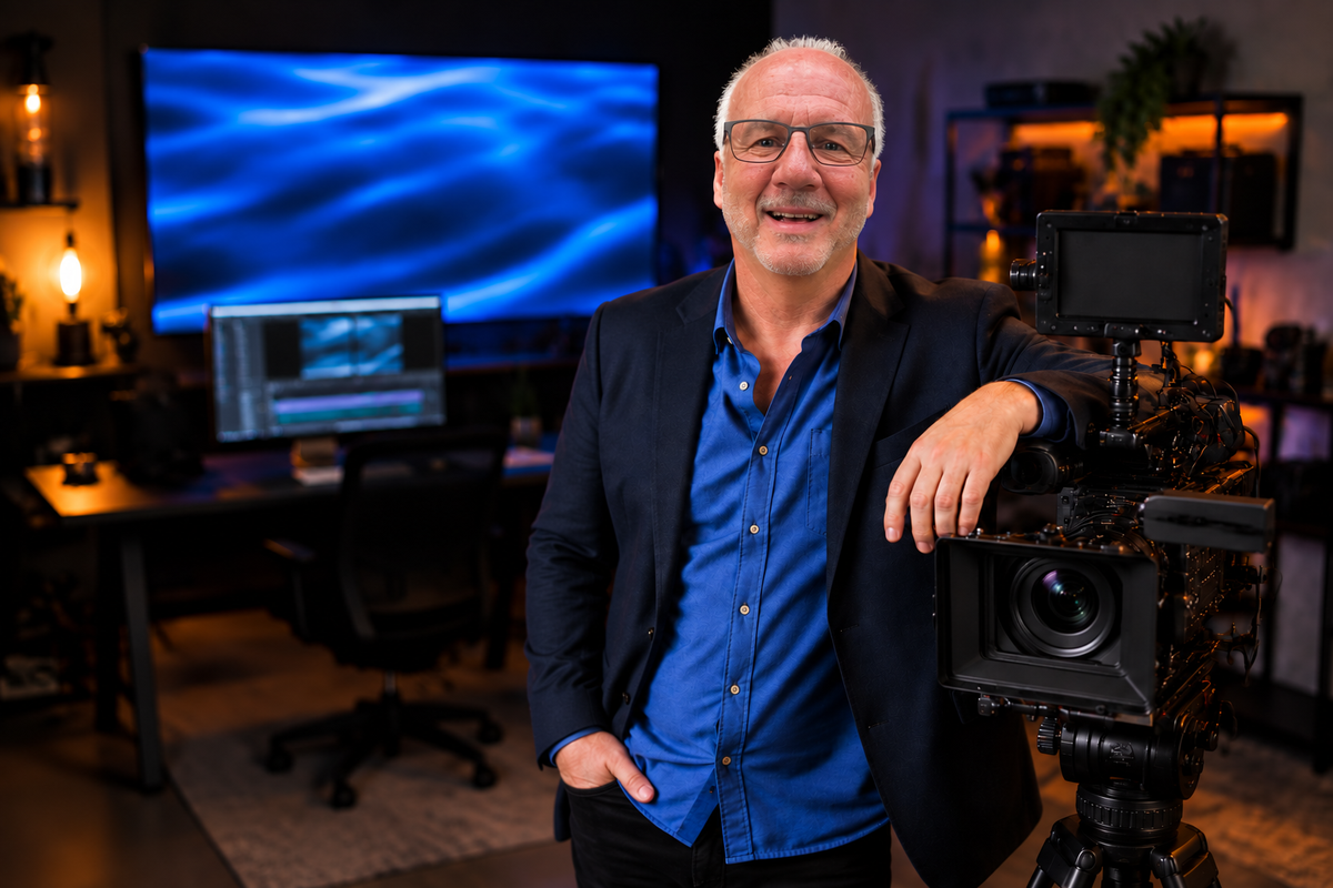Dan Faschingbauer in the Video Pizzazz production studio