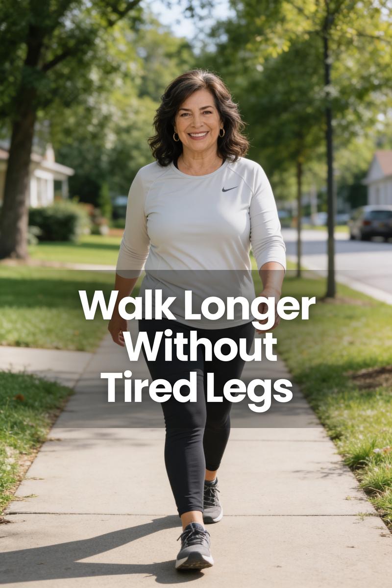 A woman walking comfortably outdoors, enjoying her mobility after recovery
