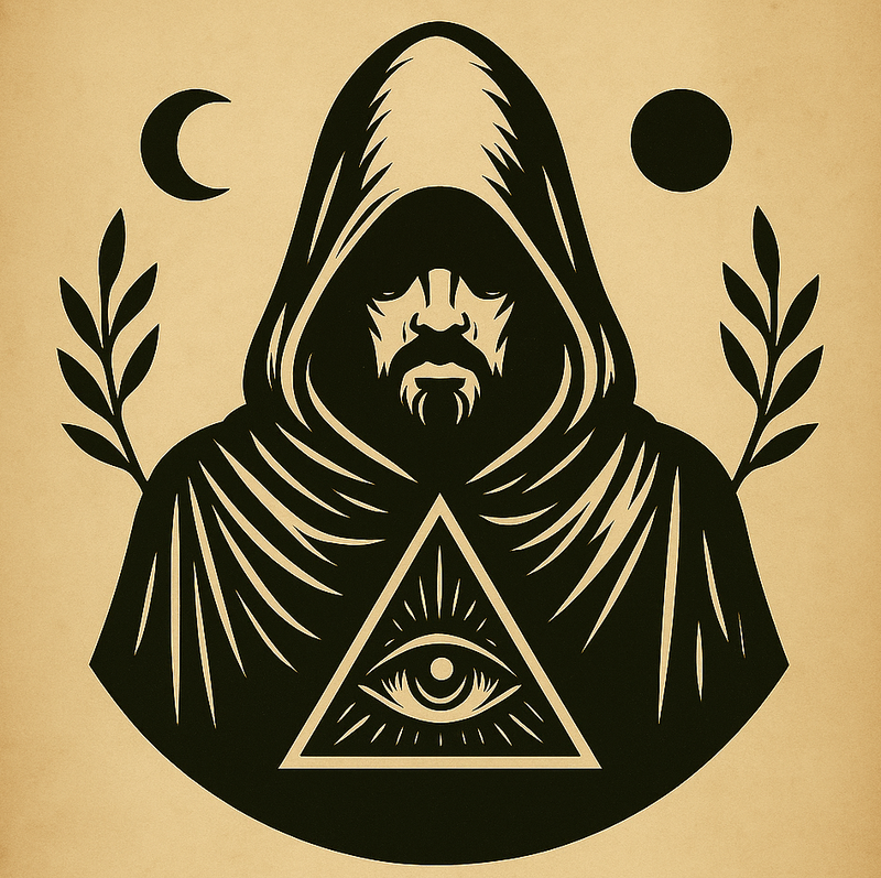Axen Vale hooded emblem with all-seeing eye