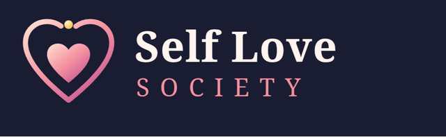Self Love Society wordmark on a midnight navy background