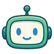 Blue and teal robot mascot logo