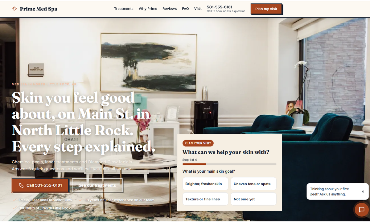 Prime Med Spa website preview